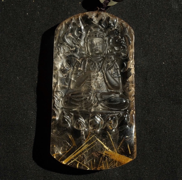 Mặt dây thạch anh tóc vàng385435KG+