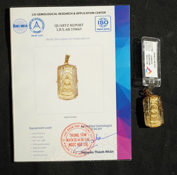 Mặt dây thạch anh tóc vàng 559665 KG+