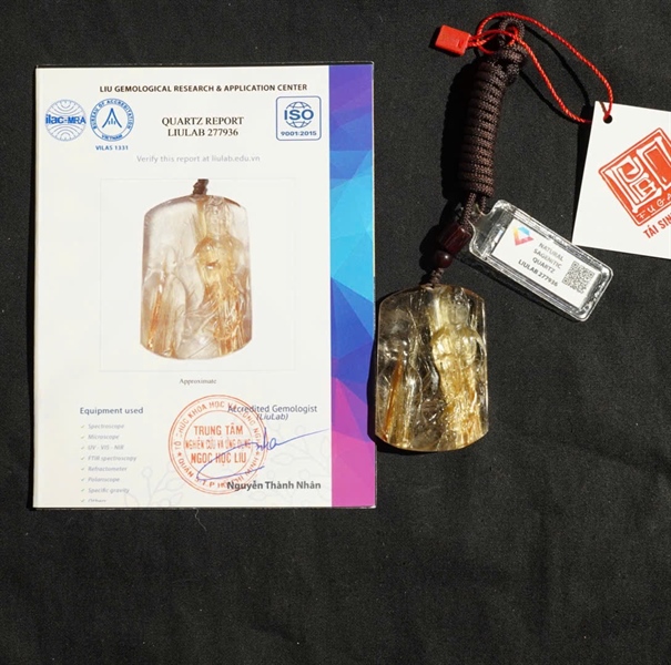 Mặt dây thạch anh tóc vàng 277936 KG+