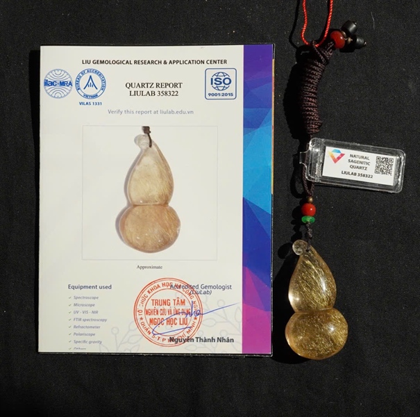 Mặt dây thạch anh tóc vàng 358322 KG+