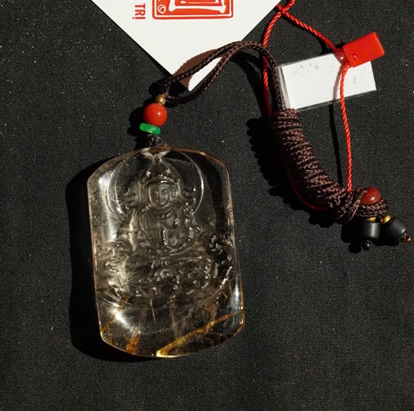 Mặt dây thạch anh tóc vàng KG+