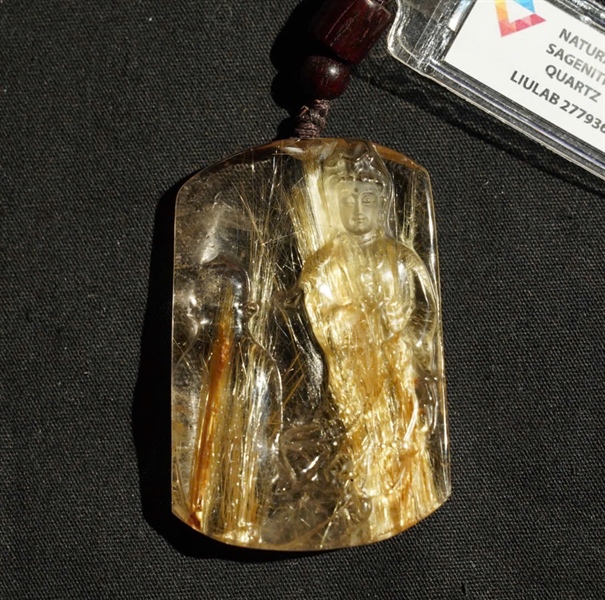 Mặt dây thạch anh tóc vàng 277936 KG+