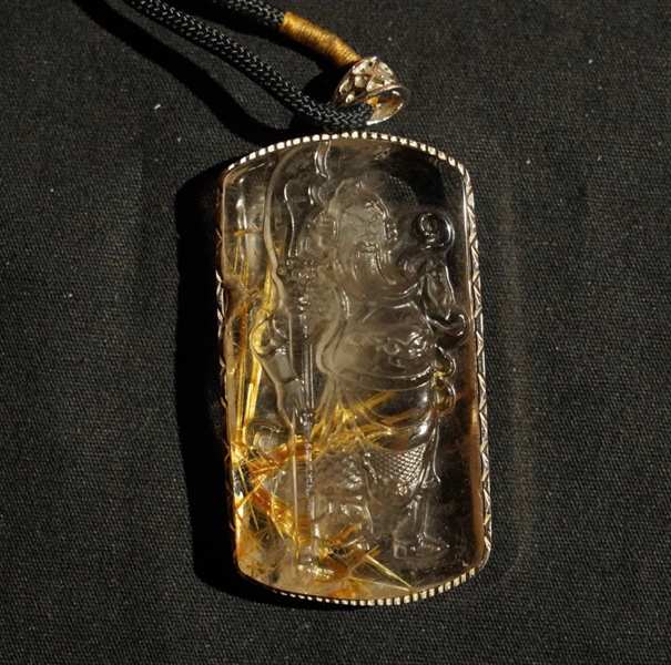 Mặt dây thạch anh tóc vàng KG+