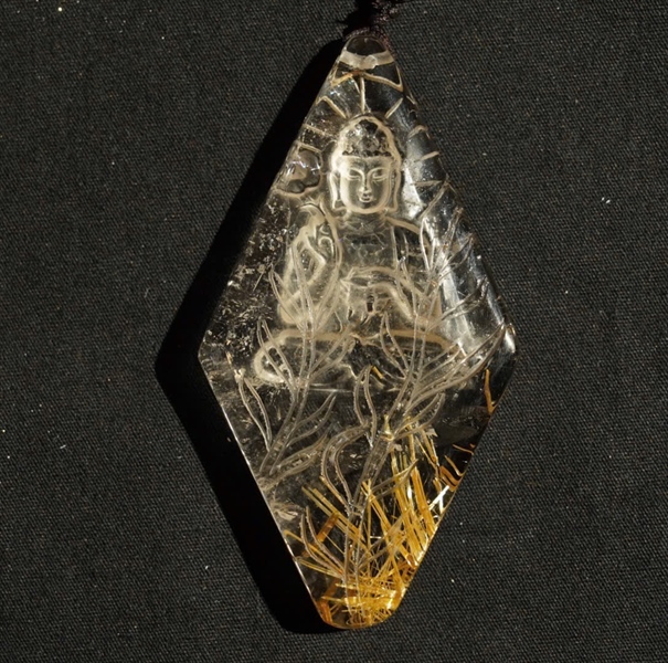 Mặt dây thạch anh tóc vàng 494484 KG+