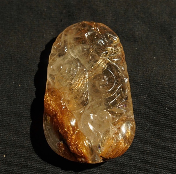 Mặt dây rồng thạch anh tóc vàng KG+