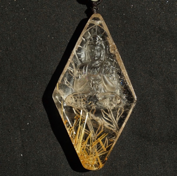 Mặt dây thạch anh tóc vàng 494484 KG+