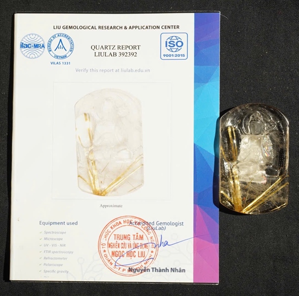 Mặt dây thạch anh tóc vàng 392392 KG+