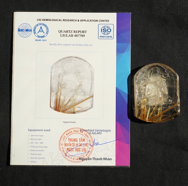 Mặt dây thạch anh tóc vàng 487789 KG+