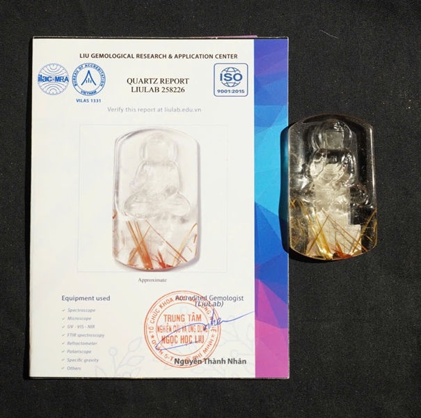 Mặt dây thạch anh tóc vàng (258226) KG+