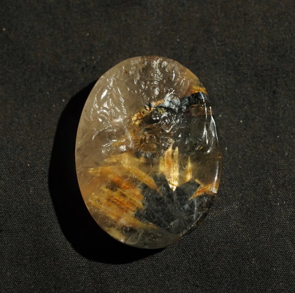 Mặt dây rồng thạch anh tóc vàng KG+