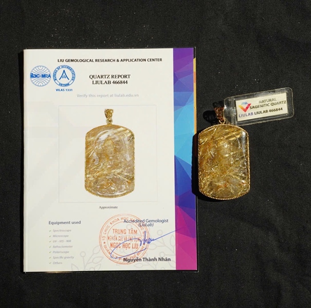 Mặt dây thạch anh tóc vàng 466844 KG+