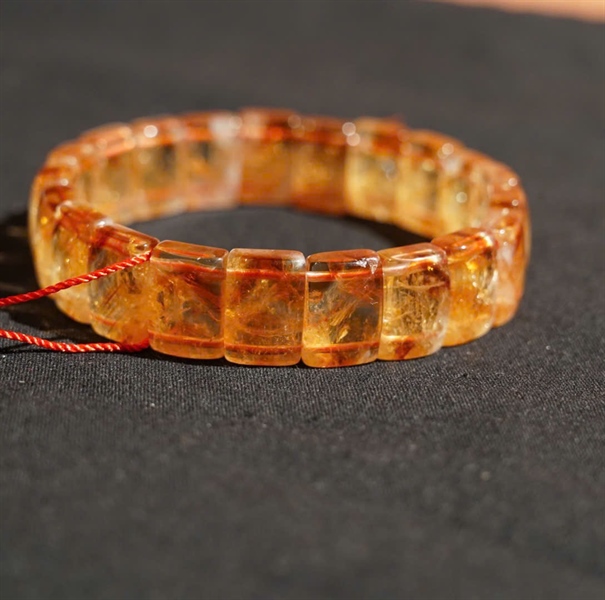 Vòng bản thạch anh tóc vàng +