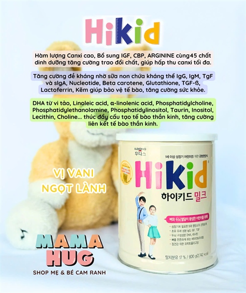 Hikid vị vani 600g