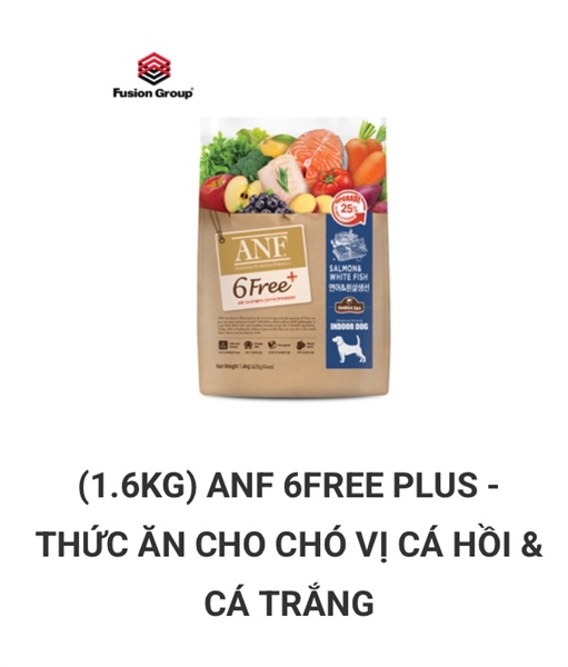 HẠT ANF CHO CHÓ VỊ CÁ HỒI 1.6kg,,,