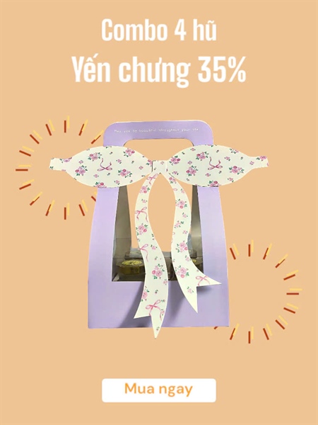 YẾN CHƯNG 35% - COMBO 4 HŨ TÚI QUÀ NƠ - MÓN QUÀ CHO SỨC KHỎE