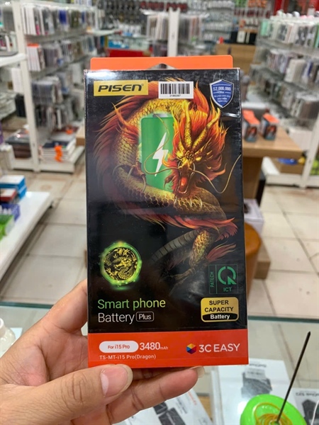 Pin iPHONE 15 Pro 6.1 PISEN dung lượng cao