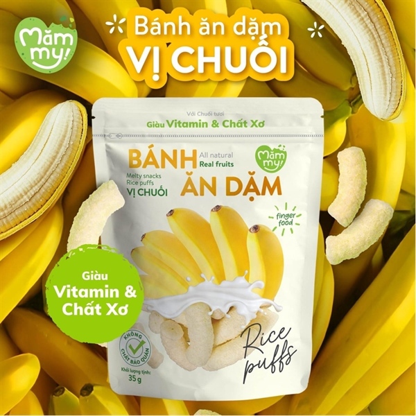 Bánh ăn dặm Mămmy 6M+ 35g Chuối