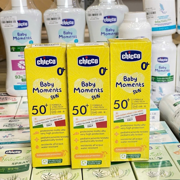 Kem chống nắng 3 tác động spf 50+ Chicco 0m+