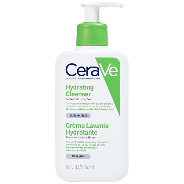 [BẢN PHÁP] Sữa Rửa Mặt Cerave Hydrating Facial Cleanser - Da Thường/Khô 237ml