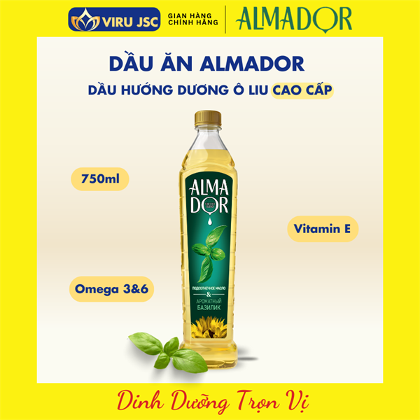 Dầu hướng dương húng ALMADOR 750ml