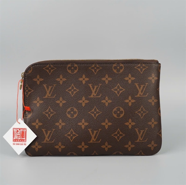Túi LV Clutch hoa nâu TY4179 sz24+