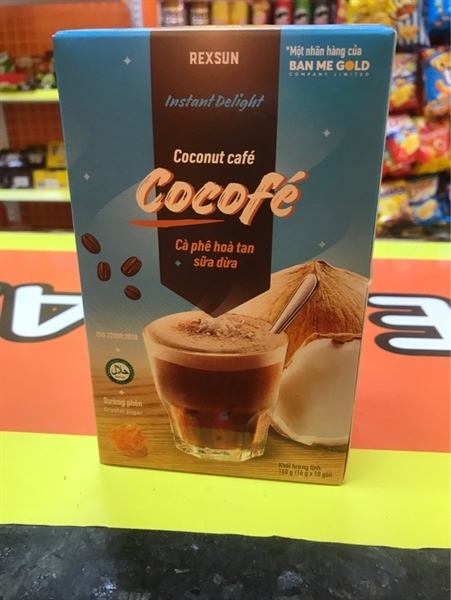 REXSUN cafe dừa 10GÓI ココナッツコーヒー