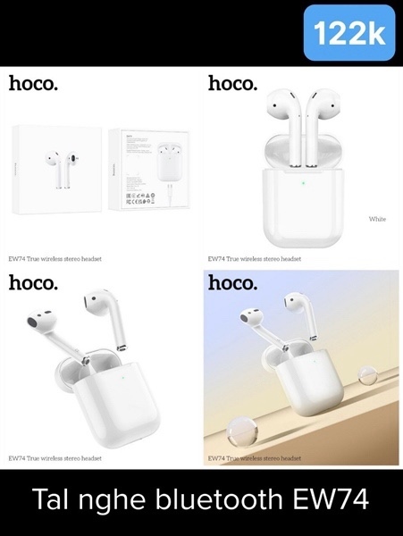 EW74 tai nghe airpods trắng