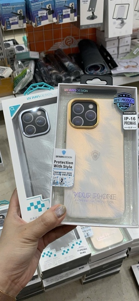 Ốp iPHONE 16 Pro Max 6.9 DFANS sợi lông vũ/ chấm bi