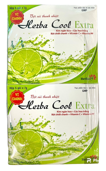 Hỗ trợ thanh nhiệt herbacool extra Vị Chanh Thảo Dược Việt (lốc/10h/5g)