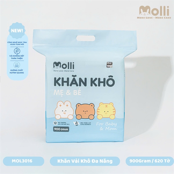 Khăn khô mẹ và bé Molli