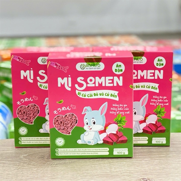 Mì Somen Anpaso 7M+ Cải đỏ củ dền 100g