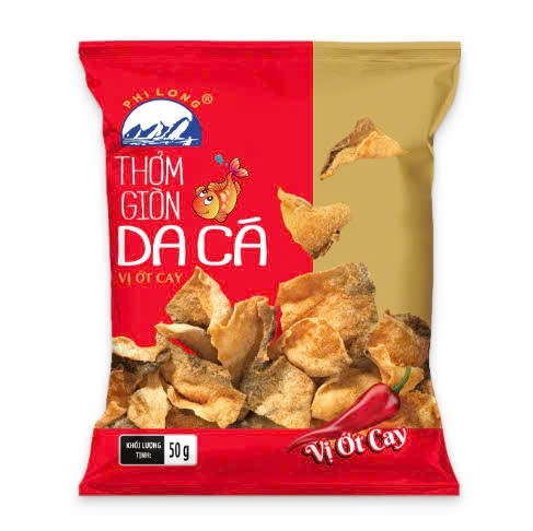 Phi Long da cá vị ớt cay 50g - Seafood snack
