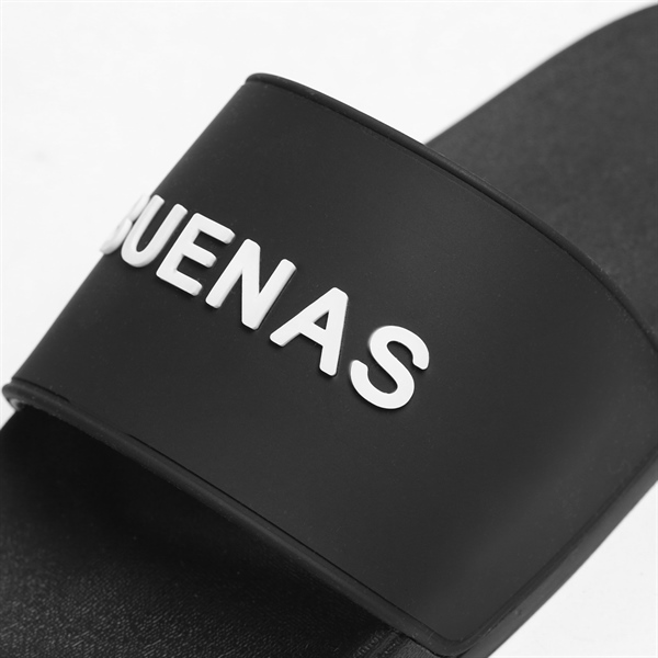 Dép S01 - Đen Chữ Trắng