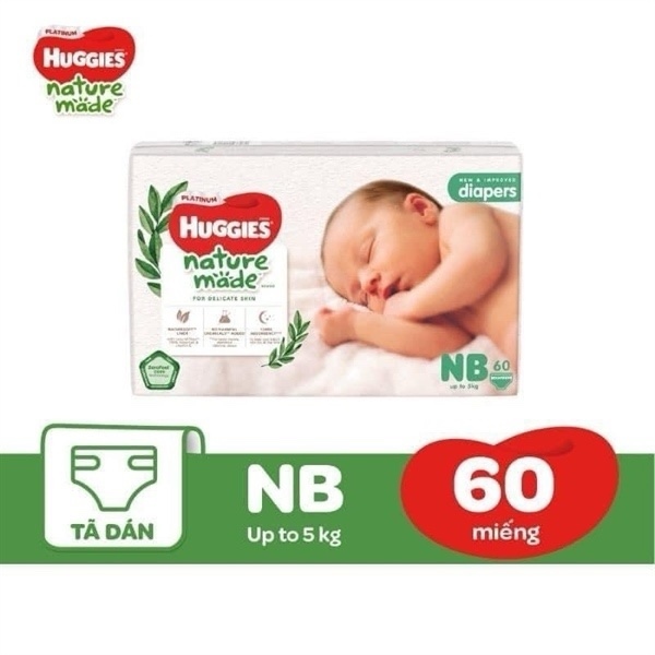 Tã dán Huggies Nature Made NB60