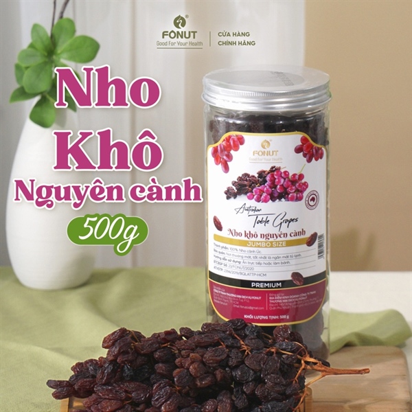 Nho khô nguyên cành Australia