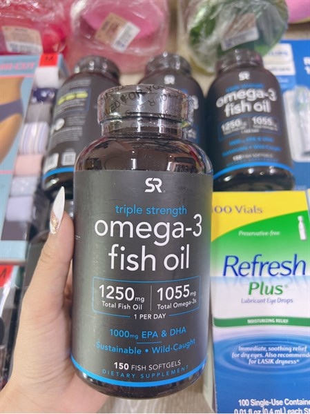 Viên Sports Research Triple Strength Omega-3 Fish Oil 150 viên