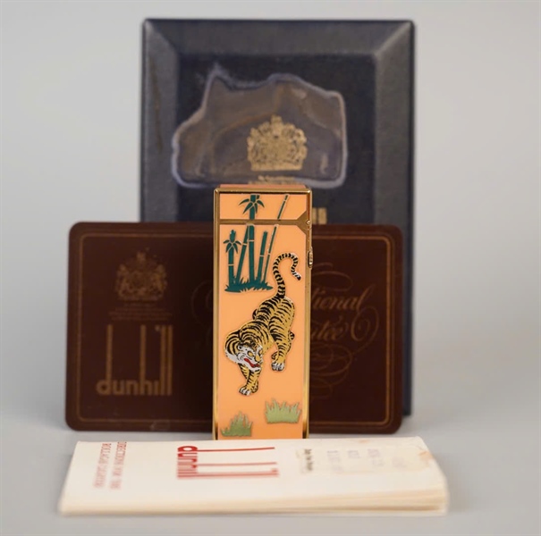 Bật lửa Dunhill cam hình hổ (RE24163) KG+