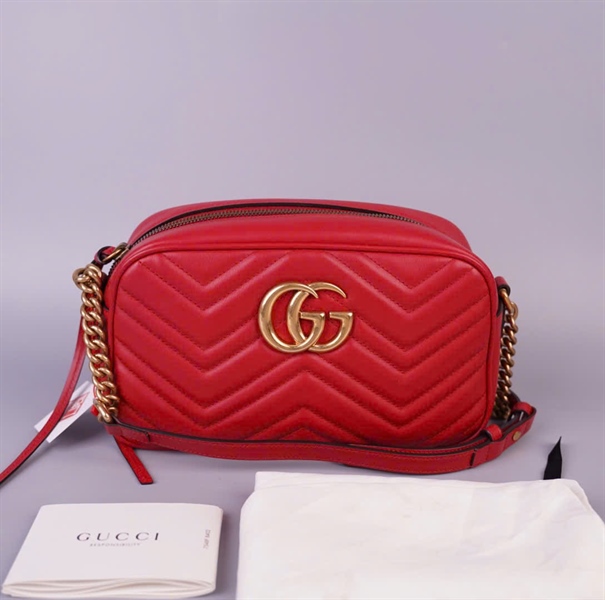 Túi GG Marmont đỏ (447632436623) sz23 (BMC) KG+