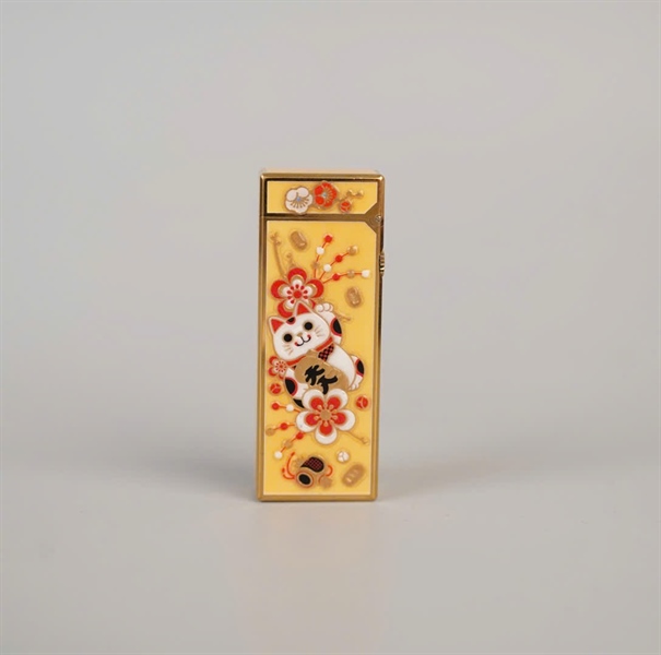 Bật lửa Dunhill vàng hình mèo (RE24163) KG+