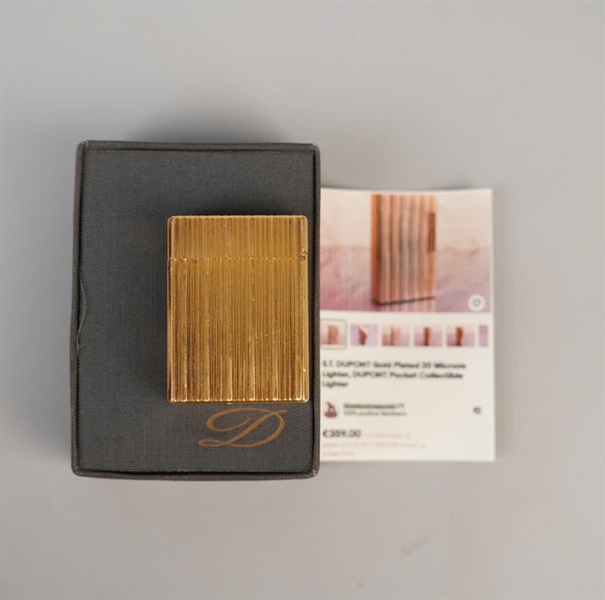 Bật lửa S.T Dupont vàng (DX6184) KG+