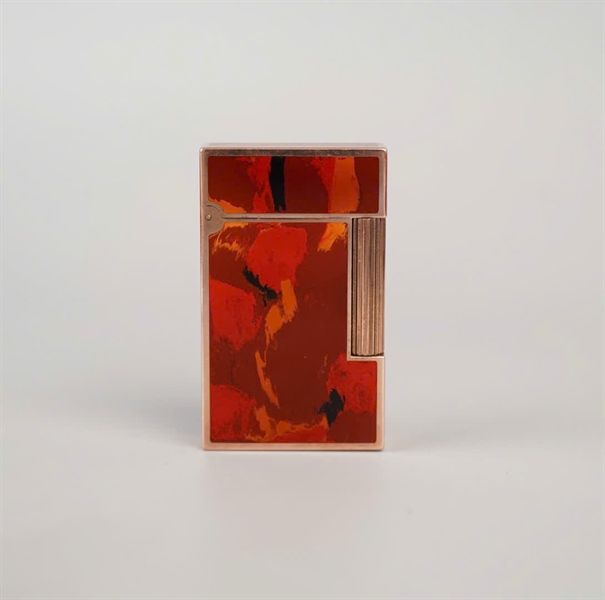 Bật lửa S.T Dupont đỏ họa tiết (81CJY84) KG+