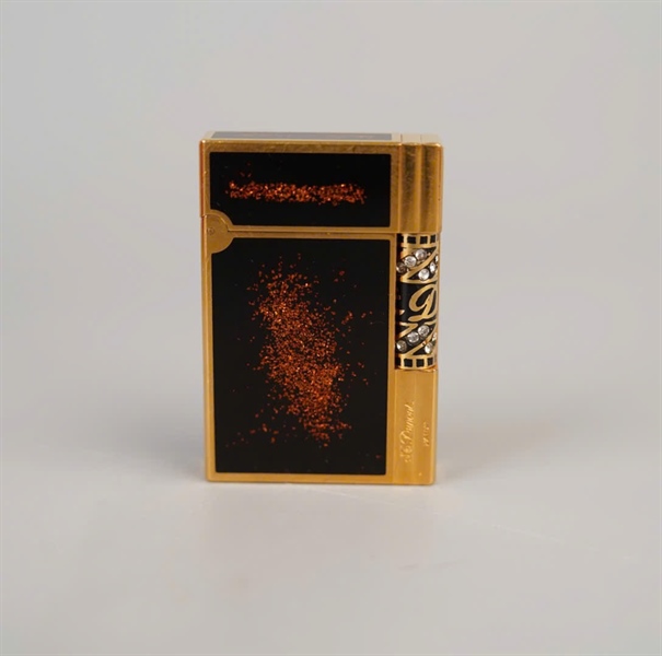 Bật lửa S.T Dupont vàng đen ánh sao (12BEH05) KG+