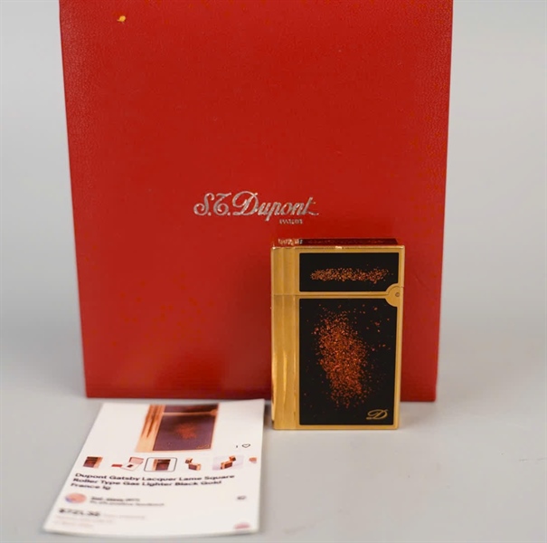 Bật lửa S.T Dupont vàng đen ánh sao (12BEH05) KG+