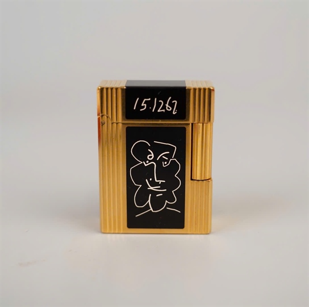 Bật lửa S.T Dupont vàng đen (2851/6000) KG+