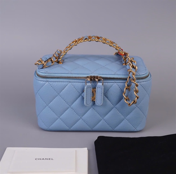 Túi Chanel Vanity xanh (32027277) sz16 (BMC) KG+