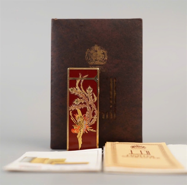 Bật lửa Dunhill nâu hình phượng (RE24163) KG+