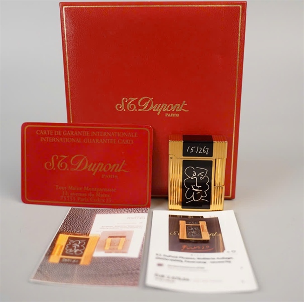 Bật lửa S.T Dupont vàng đen (2851/6000) KG+