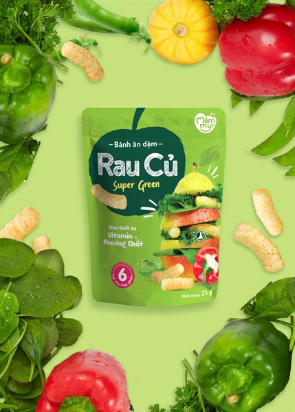 Bánh ăn dặm Mămmy 6M+ 25g Rau củ
