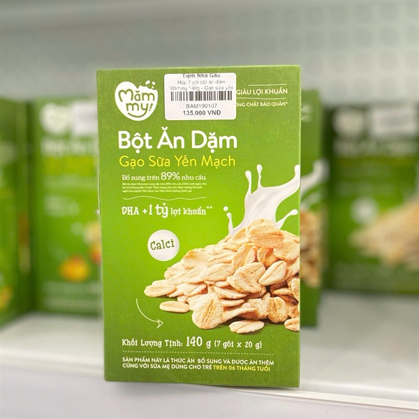 Bột ăn dặm Mămmy 6M+ 140g Gạo yến mạch