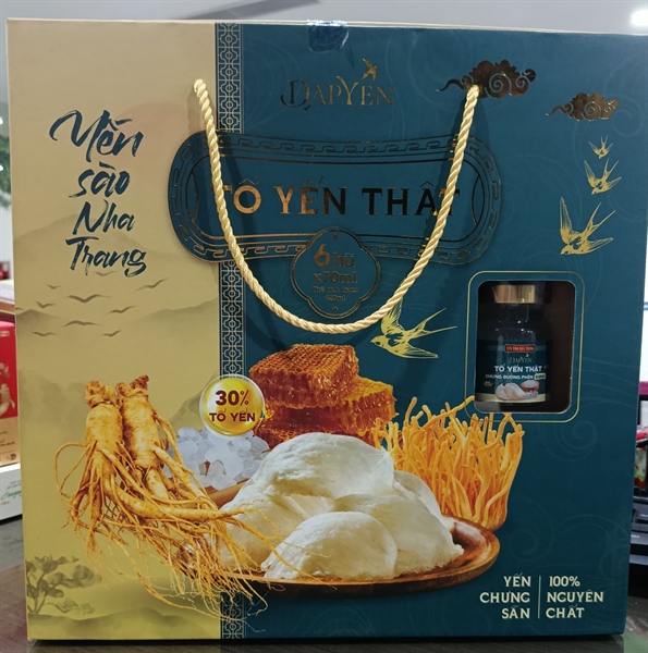 Tổ yến thật chưng đường phèn canxi (Hộp 6 lọ x 70ml) - Yến sào Nha Trang